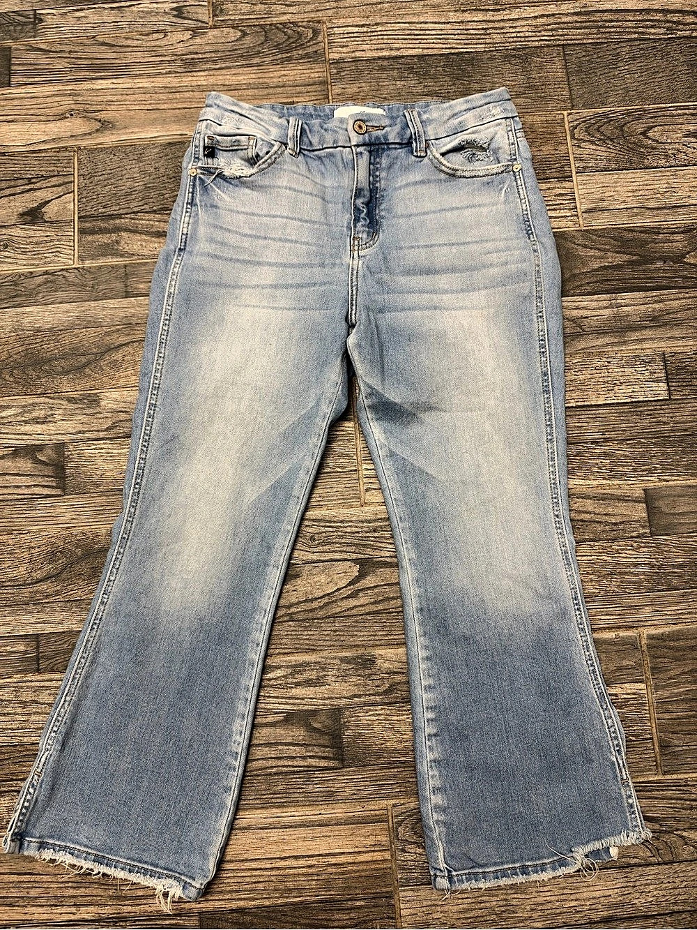 KanCan Flare Jeans in Blue Waist 8